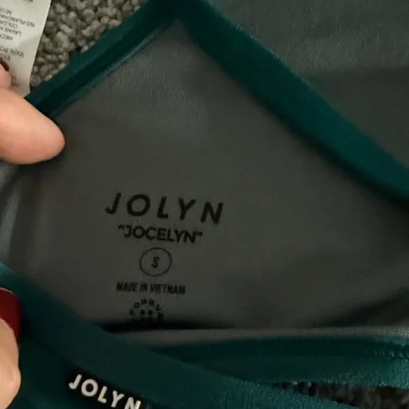 Jolyn Teal Swim Bikini with Coral Lining - Picture 5 of 6